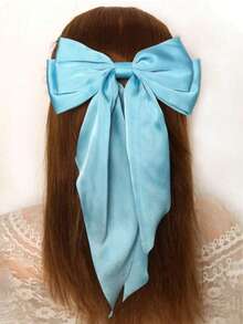 1/5个装 女孩超大蝴蝶结发夹，优雅马尾辫发饰，扁平爪夹 - 彩色 - 查看 7