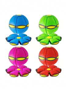 1 Elastic Stepping Ball, Outdoor Sports Toy, Magic Flying Saucer Deformation Ball Suitable For Small Dogs And Pets To Play With - Multicolor - View 8
