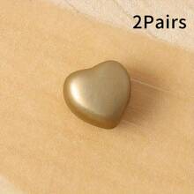 2/4/5 paires d'accessoires magnétiques de mode pour col de chemise en forme de cœur multi-couleurs - sans couture nécessaire, boutons amovibles pour resserrer le col de chemise, convient pour le col, les poignets, les jambes de pantalon, les écharpes, décoration réglable et réutilisable, cadeau