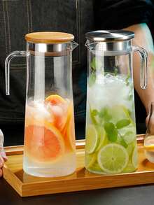 1pc Cold Water Jug With Tap And Removable Filter - Home Kitchen, Camping, Party Beverage Dispenser, Clear Plastic Beverage Container With Handle, Portable Water Bottle, Kitchen Essential, Fashion Design, Lid Design - Multicolor - View 8
