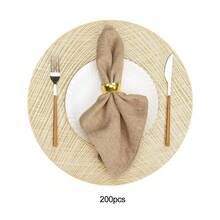 1/4/6/8pcs Oval Foil Coasters - Heat Insulation, Non-Slip, All Season Use, Easy To Clean, Suitable For Hotel, Restaurant, Western Dining Decor, Thermal Insulation Mat, Multipurpose Coaster, Enhance Dining Table Aesthetics, Practical & Fashionable! - PP Round Placemat - View 18