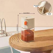 Frasco de sal de vidrio, tarro sellado a prueba de humedad de doble uso para condimentos, recipiente recargable con tapa a presión adecuado para camping y uso doméstico