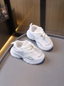 Baskets basses décontractées pour enfants, chaussures de sport à la mode confortables de couleur unie, convenant aux activités extérieures, à l'école, aux fêtes, pour toutes les saisons