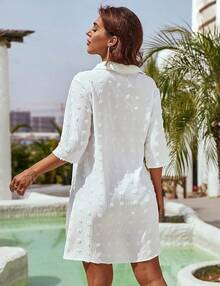 Women's Swimsuit Cover - Ups White Chiffon Bikini Swimwear Beach Dress Outfits Summer 6HQS - 白色 - 查看 7