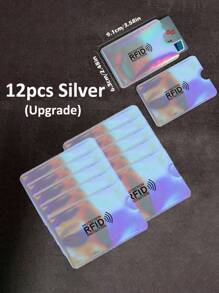 12/24/30pcs Anti Blocking Reader Lock Bank Card Credit Card Protector,Rfid Blocking Sleeves,ID Card Case Protector Metal Aluminium Case Card Holder, Wallet Business Card Holder, Credit Card Holder For Women For Men