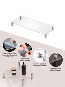 1 件透明亚克力笔记本电脑支架、显示器支架、台式电脑展示架，高度 30/40/50 厘米 - 彩色 - 查看 5