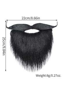 1 pièce Fausse moustache et sourcils réalistes, convient pour Halloween, Noël, Nouvel An, costume de bal masqué, fête de festival