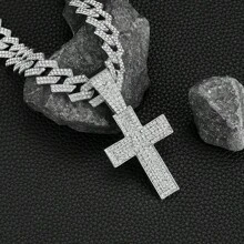 Cross Alloy Pendant Necklace,Daily Outfit, Street Party Exquisite Craftsmanship, Bold Boutique, Men's Accessories, Atmospheric Jewelry, Holiday Gifts.