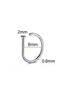 20Pcs Women Fake Nose Piercing Ring Hoop Septum Non Piercing Nose Clip Rock HipHoop Stainless Steel Fashion Punk Body Jewelry
