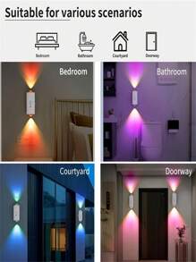 1 Stück Smart LED Bewegungssensor Nachtlicht - magnetische Wandhalterung, USB wiederaufladbar, 5 Meter Reichweite, ideal für Schlafzimmer, Flur, Badezimmer, Treppen und Innenbereich, Bewegungssensor Beleuchtung | Schlanke LED-Lampe | Energiesparende LED, Bewegungssensor Licht für Innen (1200mAh)