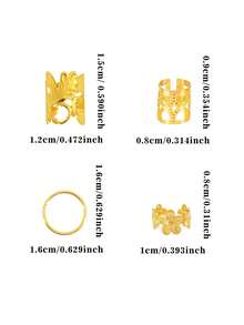 40个复古镂空金属发夹，发爪，发夹，编发饰品，夏季 - 金色 - 查看 7