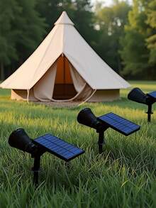 (1pc/Box) Outdoor Waterproof Solar Spotlight, Super Bright Lawn Light, Outdoor Landscape Garden Light, Garden Tree Light - N - Xem 6