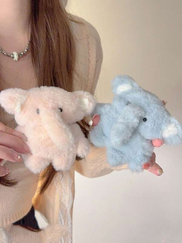 Funny Phone Case, Ugly Phone Case 1PC Plush Pink Elephant Cute Ear Case Compatible With AirPods1/2 Compatible With AirPods Pro Compatible With AirPods 3 Compatible With AirPods Pro (2nd Generation) Compatible With AirPods4
