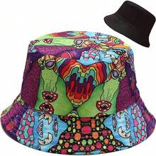 Reversible Bucket Hat For Women, Cute Beach Fisherman Style - Mushroom - View 1