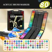 Touchmark Schwarze Mythos Pro. Malkasten mit 80/60/48/36/24/12 Farben für alle Arten von Malerei, Zeichnen, Geschenke, Schule, Kunst, Schreiben, gute Leistung, Schulmaterial, Schulbeginn