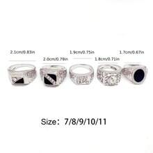 20pcs/Pack Vintage Black Oil Dripped Alloy Rings For Men, Punk Mixed Style Rings Suit For Couples, Parties, Weddings, Daily Wear, Fashion Jewelry Gift, Randomly Shipped