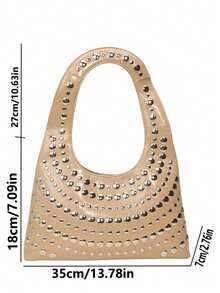 高端美式复古赤陶新娘钱包，2025年新款小众奢华腋下手提包和托特包