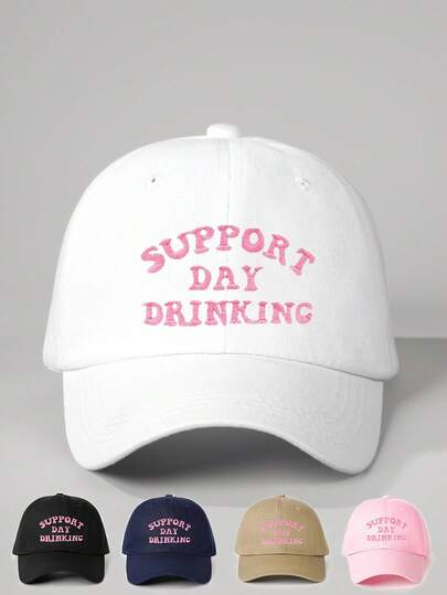 Mũ lưỡi trai lưới 5 múi thêu chữ "DAY DRINKING" dành cho nữ, có thể điều chỉnh, thích hợp cho hoạt động ngoài trời, chống nắng, phù hợp cho mùa xuân, mùa thu, du lịch, bãi biển, kỳ nghỉ. Cũng thích hợp cho nam giới, ngày lễ, lễ hội.