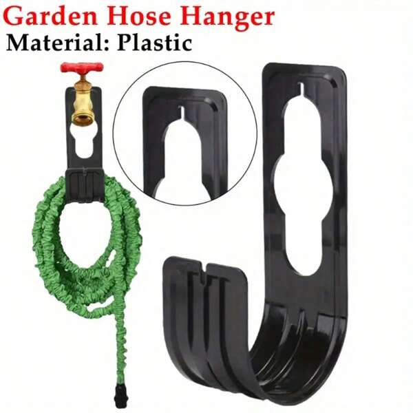 Portable Wall Mounted Hose Holder - Expandable Garden Hose Hanger For Outside Yard Water Hose