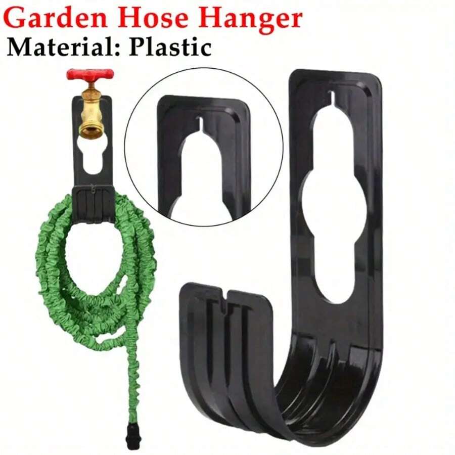 Portable Wall Mounted Hose Holder - Expandable Garden Hose Hanger For Outside Yard Water Hose