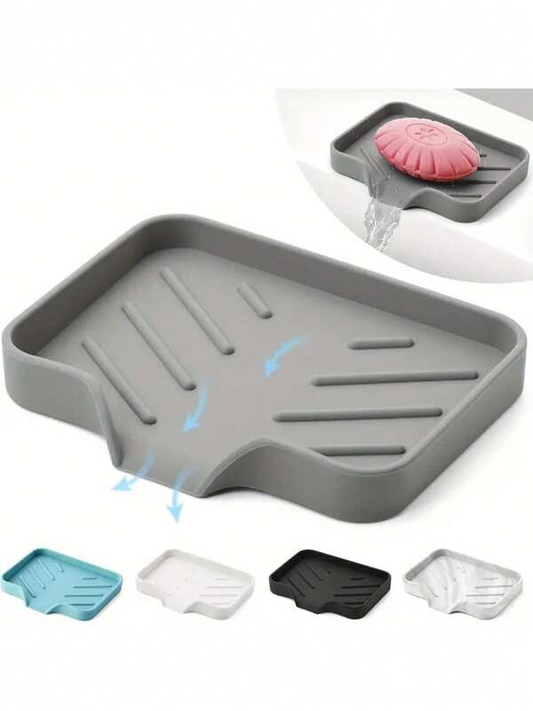 1 bandeja para escorredor de saboneteira, suporte para armazenamento de cozinha, caixa organizadora de mesa, porta-sabonete