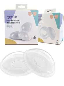 2pcs Nursing Cup Set, Breast Shells, Milk Savers, Nipple Pain Relief, Collect Breastfeeding Leakage, Soft & Flexible Silicone Material, Reusable
