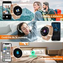 1.39 Inch Round HD Display 210mAh Battery Women' Smart Watch For Mother Gift With Call(Receive/Make Call)Ai Voice/Music Player,/Fitness Watch For Women Activity Tracker Men's Smart Watch With Multiple Modes Sports For Andorid IOS