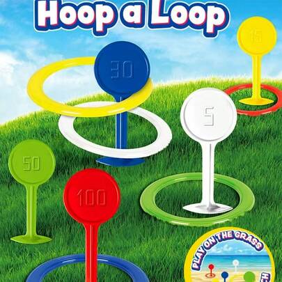 Rainbow Toss Ring Set, Parent-Child Interactive Toy, Outdoor Beach Sports Game, Improve Coordination Ability, Suitable For Boys & Girls, Outdoor Fun, Birthday Gift, Retro Toy