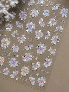 Hình dán móng tay hình cánh bướm tinh tế - Tự dính, không mùi, trang trí cho tay và chân với thiết kế trang nhã và dễ sử dụng, hoàn hảo cho mùa thu và mùa đông. - Hồng - Xem 7