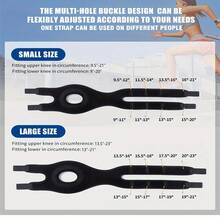 1 件专业护膝，带硅胶垫圈、双髌骨支撑带、膝关节包裹和支撑套，适用于跑步、跳绳、徒步旅行、运动和健身 - 黑色 - 查看 8