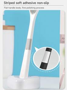 1/2件，便携式成人舌苔刮刀，带3M自粘挂钩，可粘贴在墙上节省空间。温和清洁舌苔，让您时刻保持口气清新。小巧便携，可放入口袋和包中。 - 彩色 - 查看 5