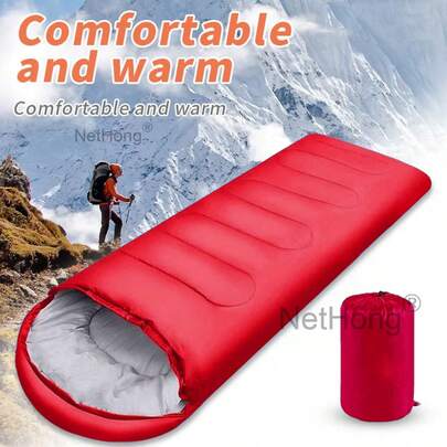 NetHong Single Sleeping Bag Waterproof Outdoor Camping Hiking Envelope Zip Bags 3 Season