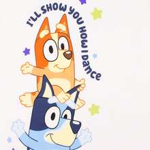 Bluey Boys Tshirt, Bingo Kids T Shirt, Kids Clothes For Summer, Cotton Summer Top - White - View 4