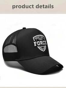 New High Crown Hat Summer Sun Hat Men Baseball Cap Wide Brim Breathable Mesh Sports Cap Sun Protection - Black - View 4