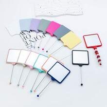 10个DIY手持镜，带可拆卸珍珠棒，适用于珠宝制作、青少年和成人、波西米亚风格家居装饰、派对礼品、艺术项目（多种颜色可选） - 彩色 - 查看 6