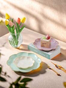 1/3pcs Luxury Multipurpose Floral Pattern Storage Trays - White - View 2