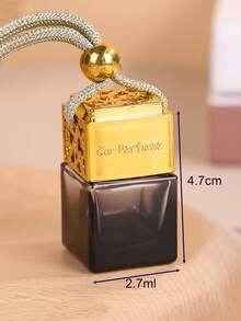1pc/2pcs 8ml Golden Fragrance Sample Bottles, Glass Empty Bottles For Fragrance, Aromatherapy, Car Air Freshener, Essential Oil Bottles With Hanging Rope - Gold - View 9