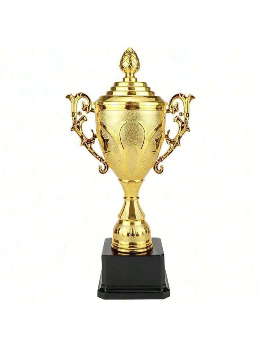 1pc Plastic Gold Trophy, Award Ceremony Decor, Party Favor