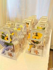10 个/1 个磨砂透明圆形礼品袋，适合情人节、婚礼派对、伴娘礼物、珠宝店、婚礼回礼、礼品包装、服装购物袋、可重复使用 PVC 礼品袋 - 彩色 - 查看 9