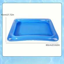 1pc PVC Composite Foldable Foot Bath Basin, Portable Foldable Swimming Pool Water Inlet Foot Bath Basin, Essential Accessory For Swimming Pool Cleaning