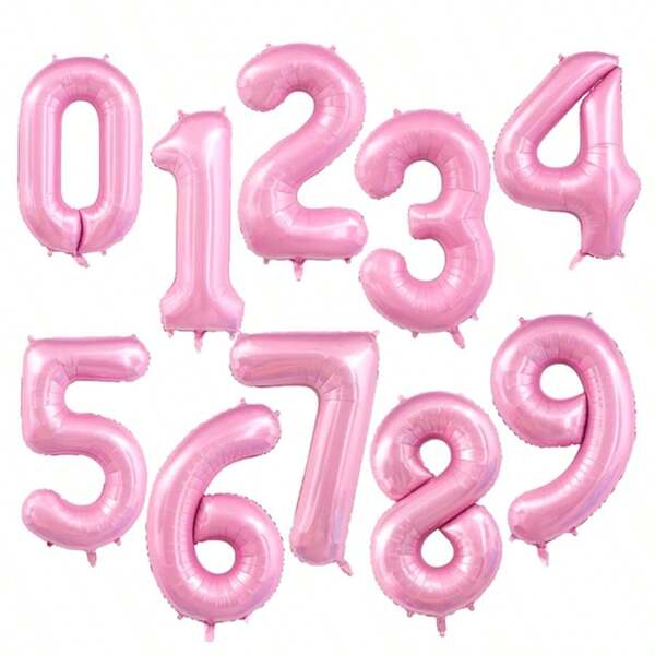 Balões de 40 polegadas com números grandes, balões de Mylar com números grandes para decoração de festas de aniversário