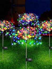 Luci a energia solare LED a forma di fuochi d'artificio per esterni, 200/180/120/90/60 IP65, luci da giardino a fiore con 8 modalità di illuminazione - luci decorative a forma di fatina per cortile, patio e vialetto - decorazione natalizia multicolore