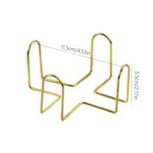 Coaster Holder, 1pc 2.17"-Iron MetalCoaster Storage Rack For Both Round AndSquare, Holds 4-6 Coasters (Gold)