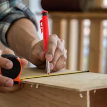 DIBALIYI Zimmermannsbleistift-Set, solider Zimmermannsbleistift mit 40 Bleistiftminen und 2 Radiergummis, Zimmermannsbleistifte Markierungswerkzeuge für die Baustelle oder Architektenzeichnung