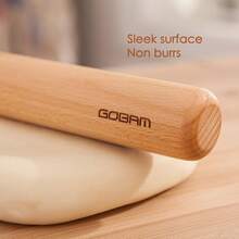 Wood Rolling Pin, Small - Dough Roller For Pasta, Cookies, Pie, Pizza, Chapati, Fondant, Rolling Pins For Baking, Bread Making Tools And Supplies - 11 X 1.38 Inches - 11*1.38inch - View 5