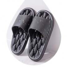 Dép đi trong nhà Busylion dành cho nữ không thấm nước Dép chống trượt đơn giản Dép xăng đan phong cách giản dị đơn giản Dép đi trong nhà phòng tắm Dép đi trong nhà dành cho nữ - màu đen - Xem 9