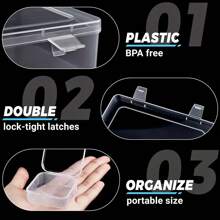Set de 30 piezas de 2.17 pulgadas Caja organizadora de joyas de plástico transparente - Ideal para cuentas, manualidades, almacenamiento de joyas - Solución de organización de artículos pequeños y regalo perfecto para ti, estudiantes, amigos, parejas - Cajas de almacenamiento de manualidades con cuentas, organización para viajes