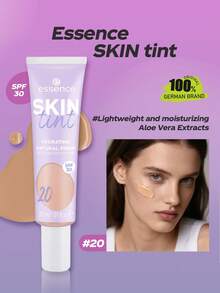 Essence SKIN Tint 20 輕盈透亮底妝，自然光澤感，保濕透氣日常穿戴，偽素顏妝感，持久滋潤，禮品，30ml/1.01 Fl. Oz - 20 - 查看 1