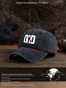 1 Stück Herren Outdoor lässige Mode "DAD" Silhouette Hund spazierengehen Grafik weich & atmungsaktiv verstellbare Baseballkappe, geeignet für den täglichen Gebrauch