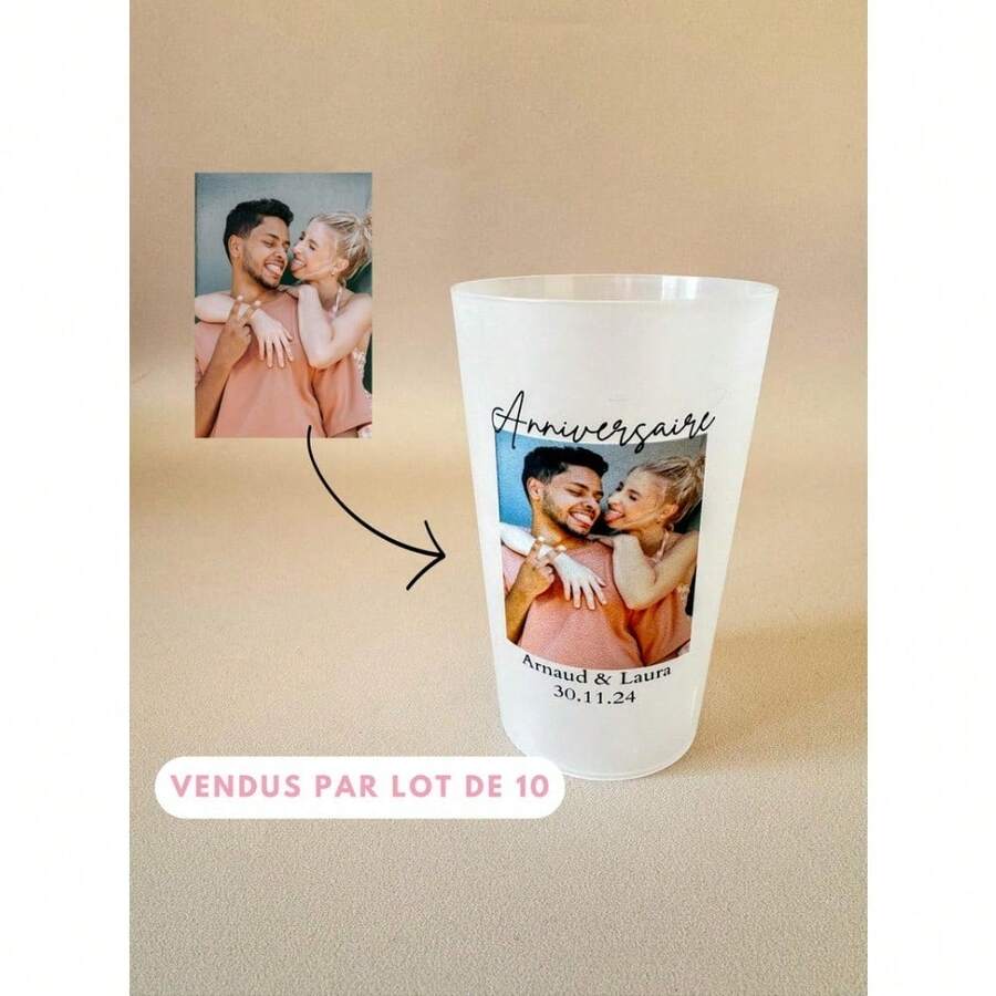 Personalized Birthday Party Cup Custom Event Drinkware Reusable Photo Cup Wedding Favor Birthday Gift Plastic Tumbler Unique Keepsake